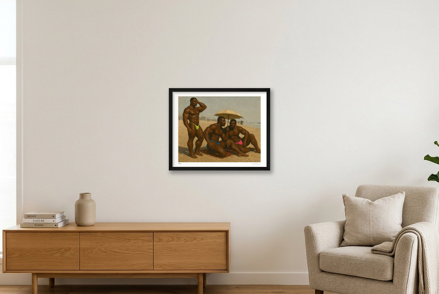 Hollywood Beach — 50×40cm, 20×16" Black Frame