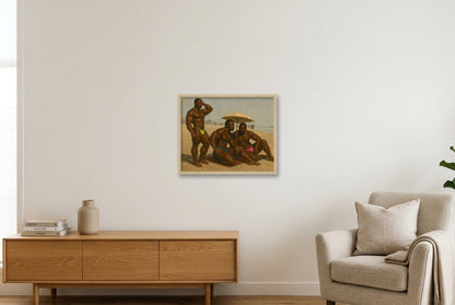 Hollywood Beach — 50×40cm, 20×16" Oak Frame